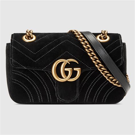 gucci velvet bag care|Gucci black velvet marmont bag.